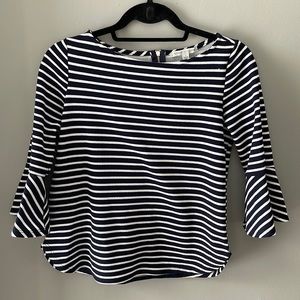 Bell Sleeve Top - Navy